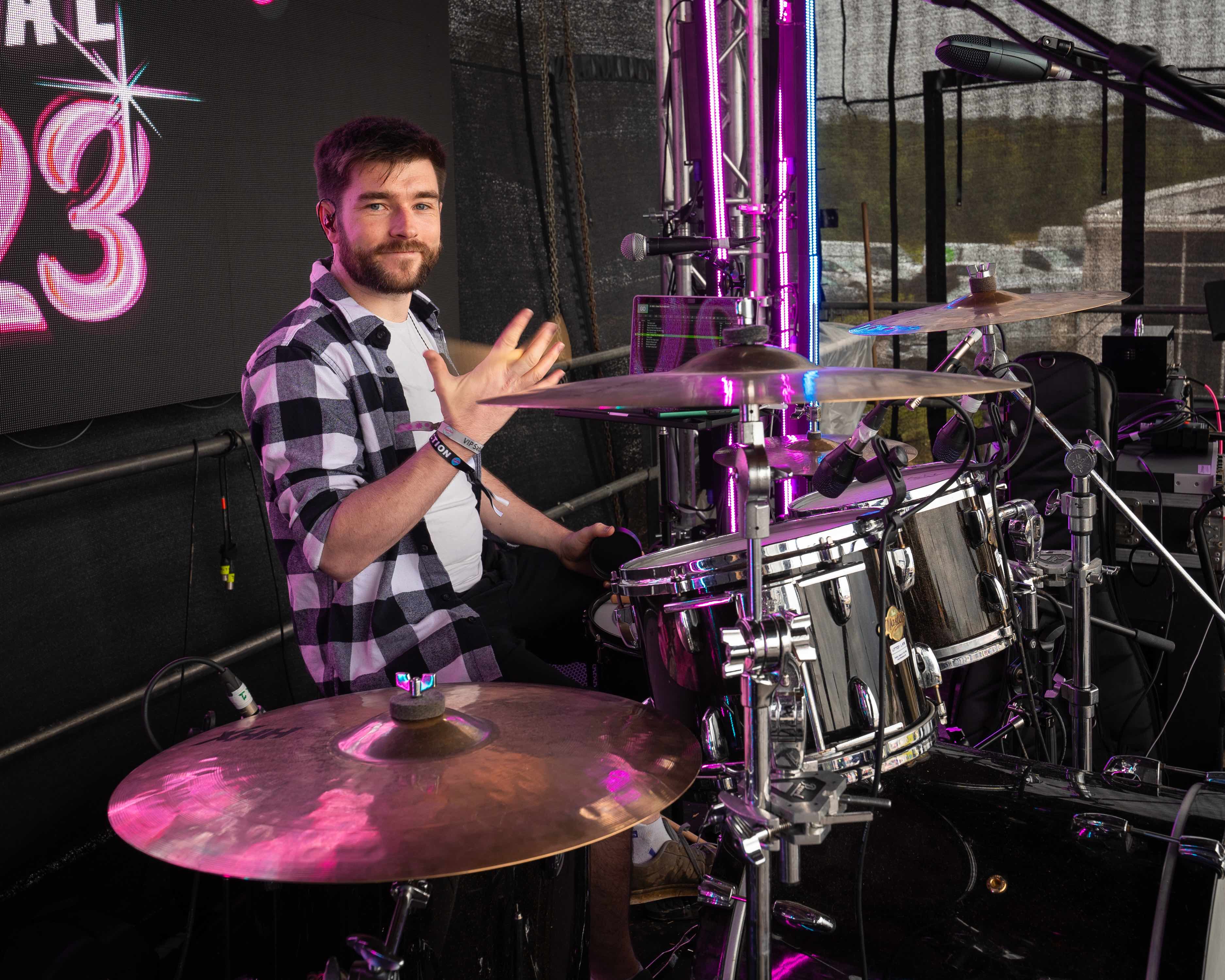 Stephen Playing Drums